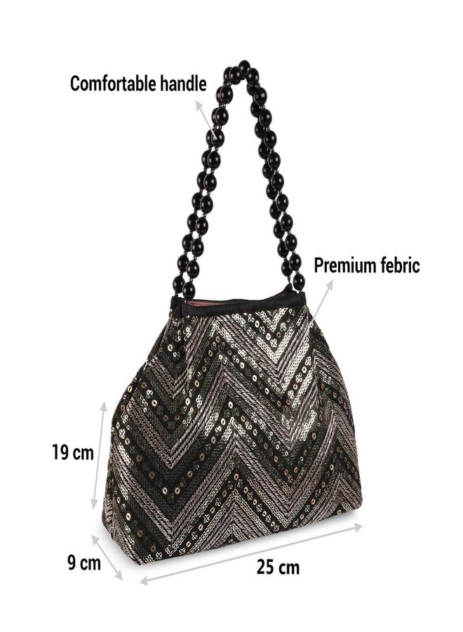 Mochi Women's Black Fashionable Faux Leather Wristlet (38-113) - Image 3